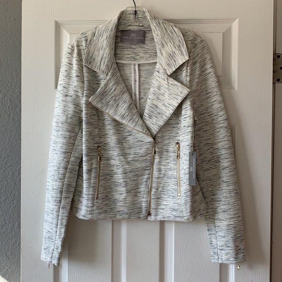 Tart Collections asymmetrical zip knit jacket - Picture 1 of 5